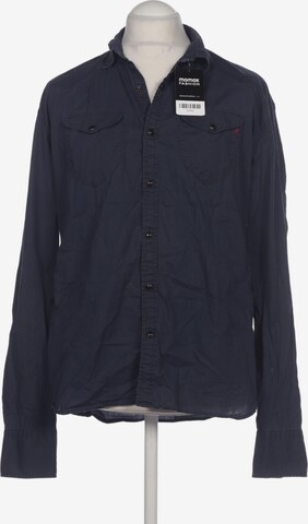 REPLAY Button Up Shirt in XL in Blue: front