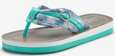 VENICE BEACH Tongs en turquoise / blanc, Vue avec produit