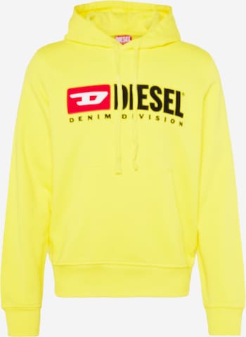 DIESEL Sweatshirt 'GINN' in Yellow: front