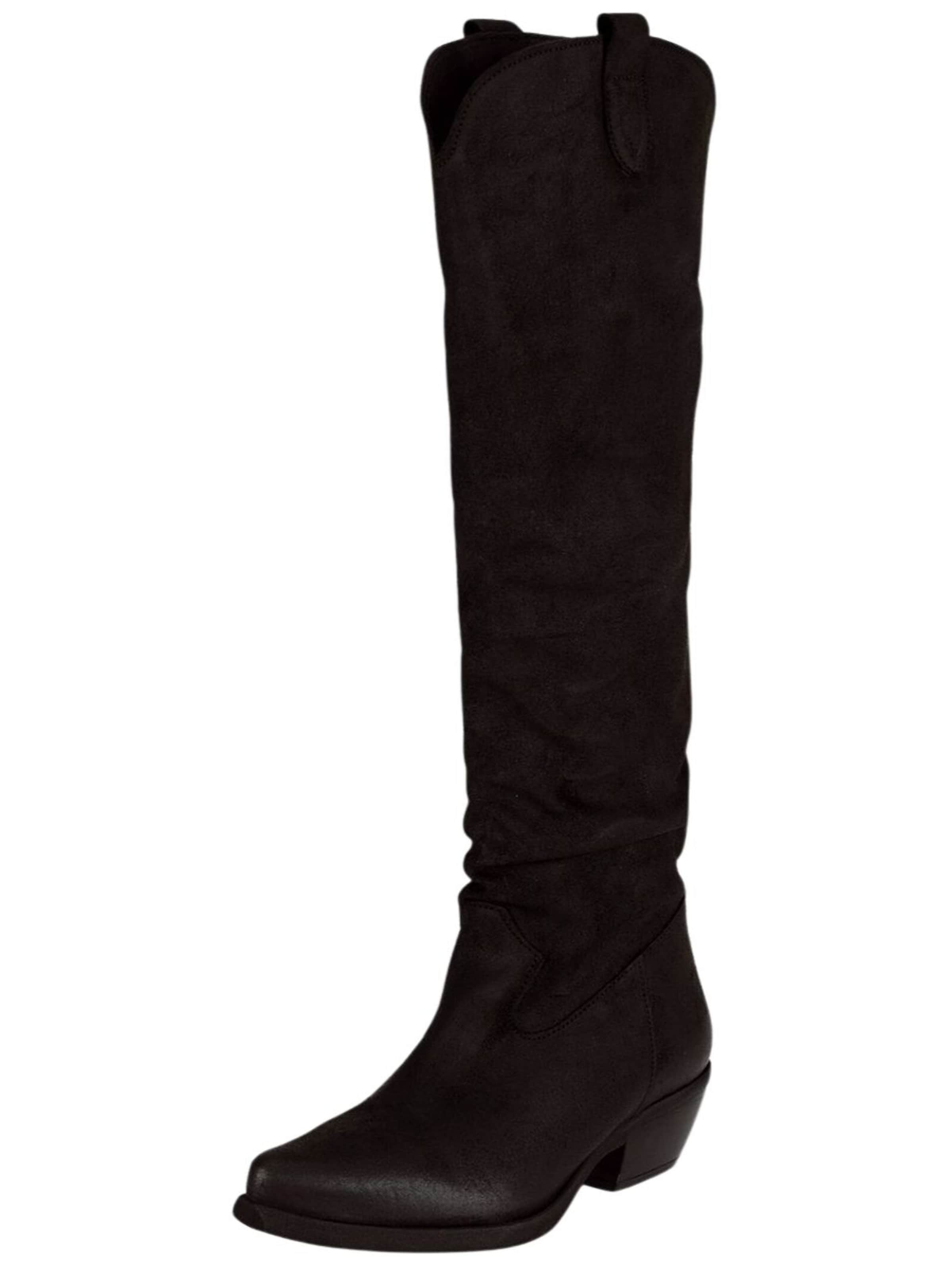Felmini Wide Fit Cowboy Boots 'El Paso W041' in Black: front