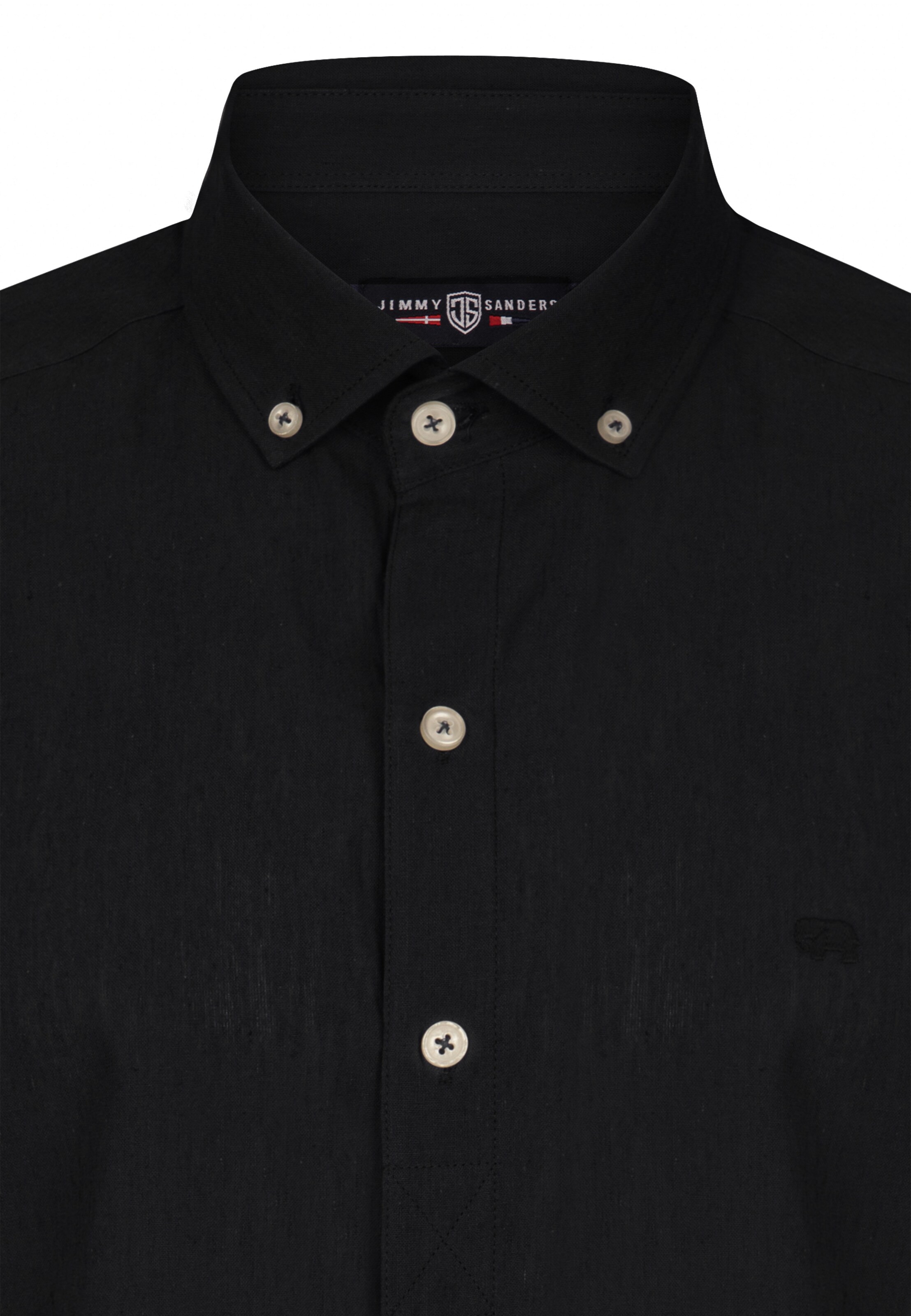 Jimmy Sanders Rovný strih Košeľa - Čierna