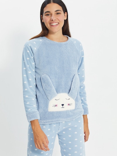 Trendyol Пижама в Сизо-голубой / Белый, Обзор товара