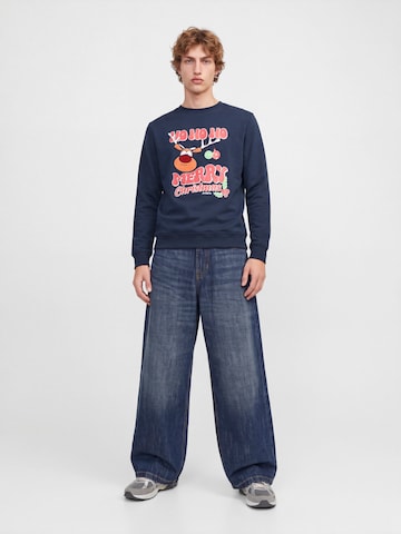 JACK & JONES Dressipluus 'JJXMAS FUN', värv sinine