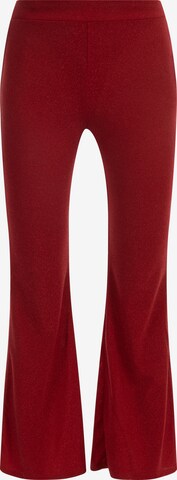 faina Flared Broek in Rood: voorkant