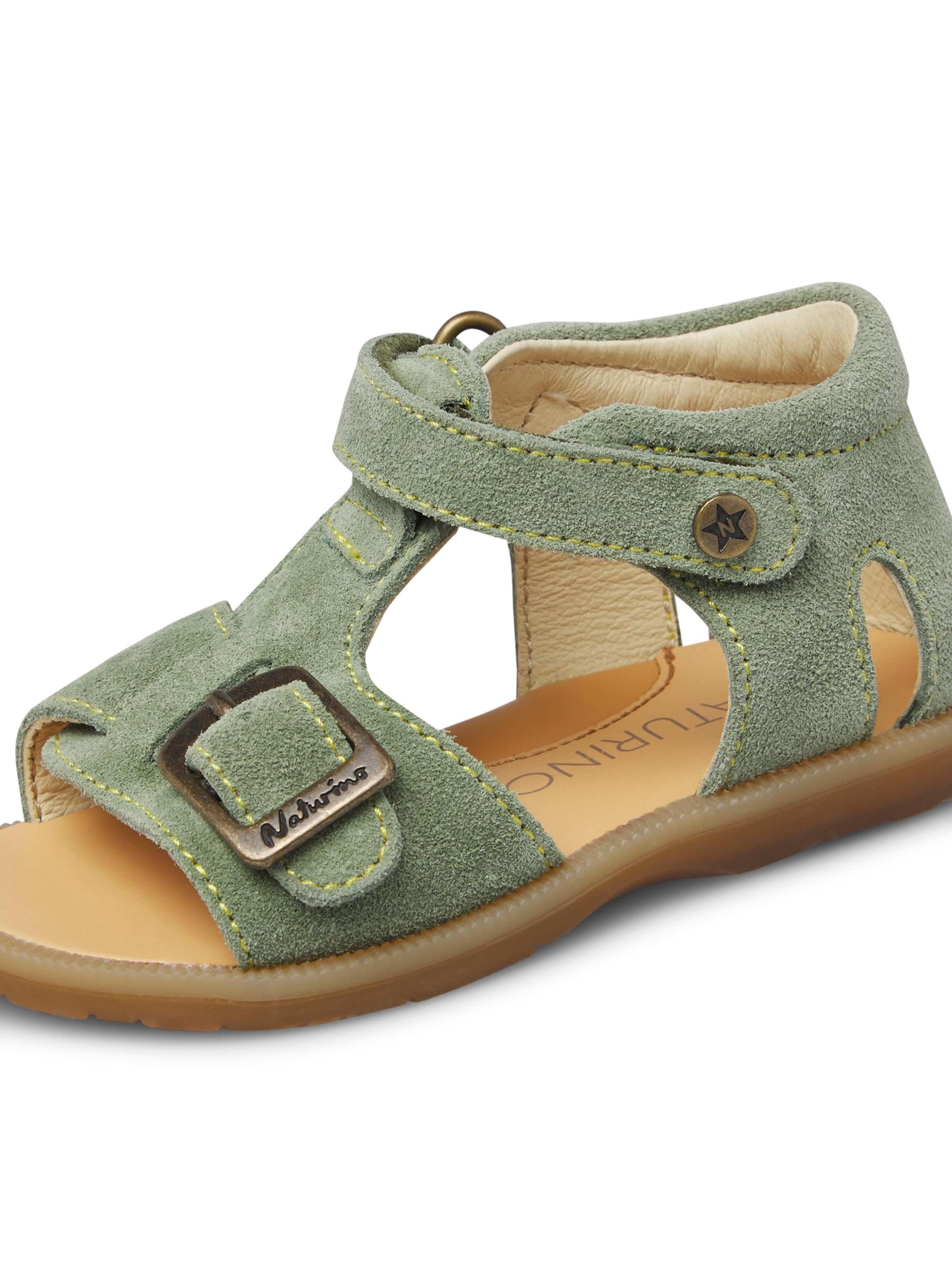 NATURINO Open schoenen 'QUARZO' in Groen: voorkant