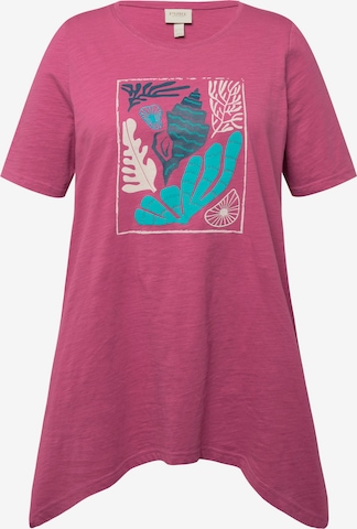 T-shirt Ulla Popken en rose : devant