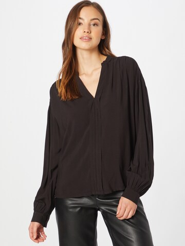 Q/S by s.Oliver Blouse in Zwart: voorkant