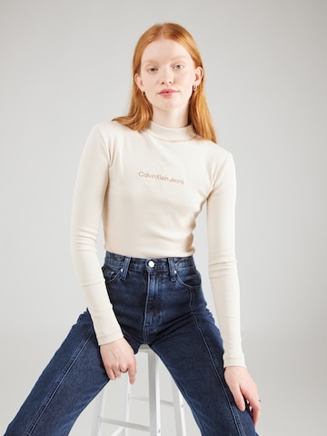 Calvin Klein Jeans Tričko 'HERO' - Béžová