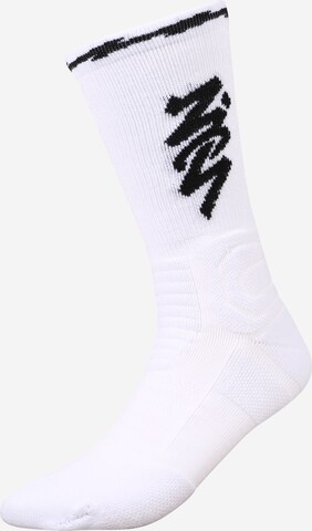 Jordan Socks 'Zion Flight' in White: front