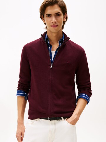 Vestes en maille TOMMY HILFIGER en rouge : devant