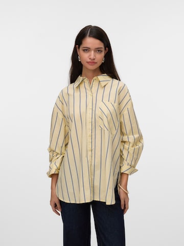 VERO MODA Blouse 'VMFanni' in Geel: voorkant