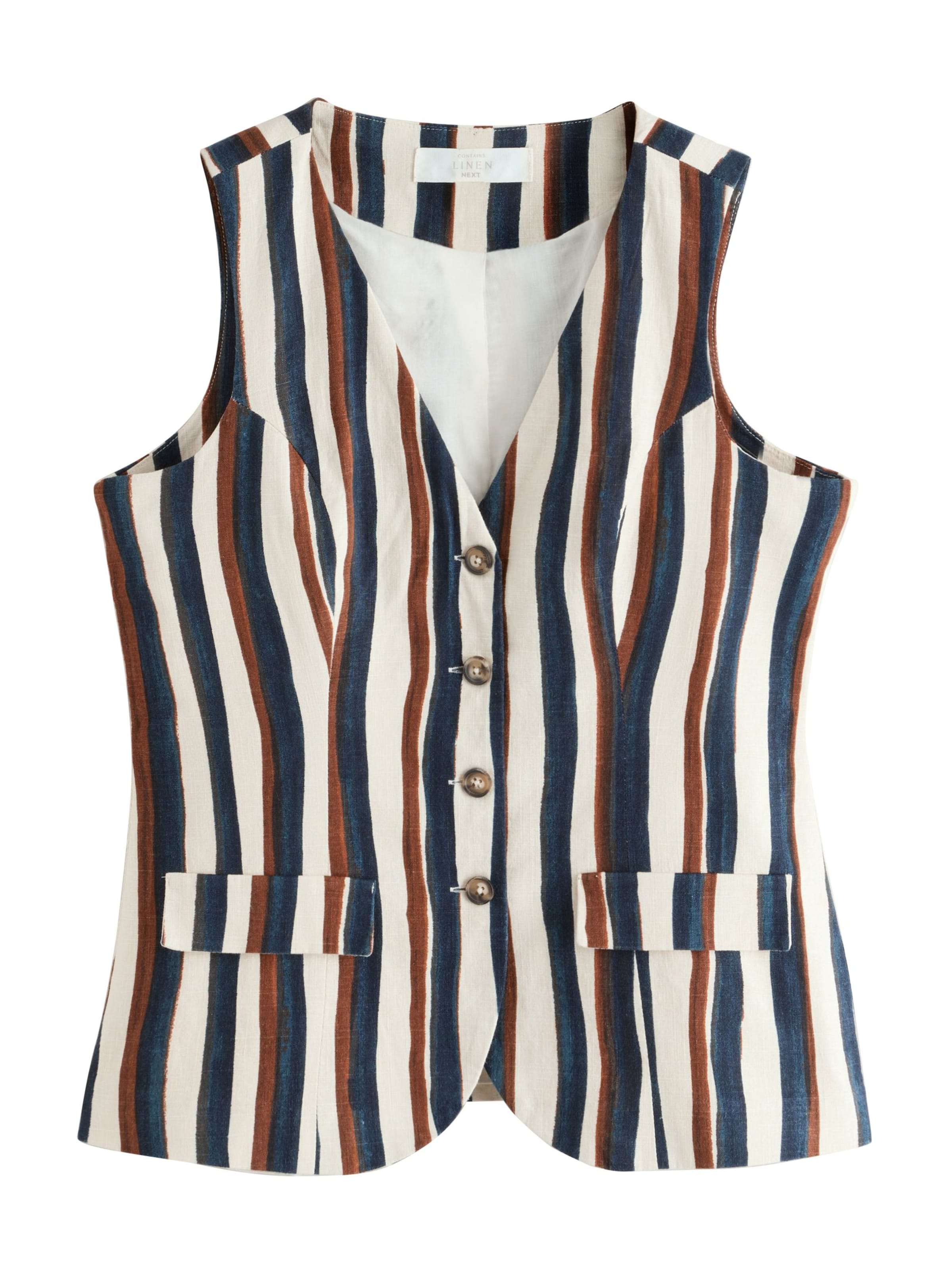 Next Weste in Braun: Vorderseite