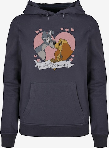 ABSOLUTE CULT Sweatshirt 'Lady And The Tramp - Love' in Blauw: voorkant