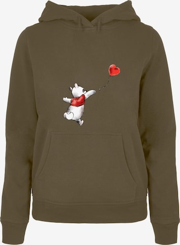 ABSOLUTE CULT Sweatshirt 'Winnie The Pooh - Balloon' in Grün: predná strana