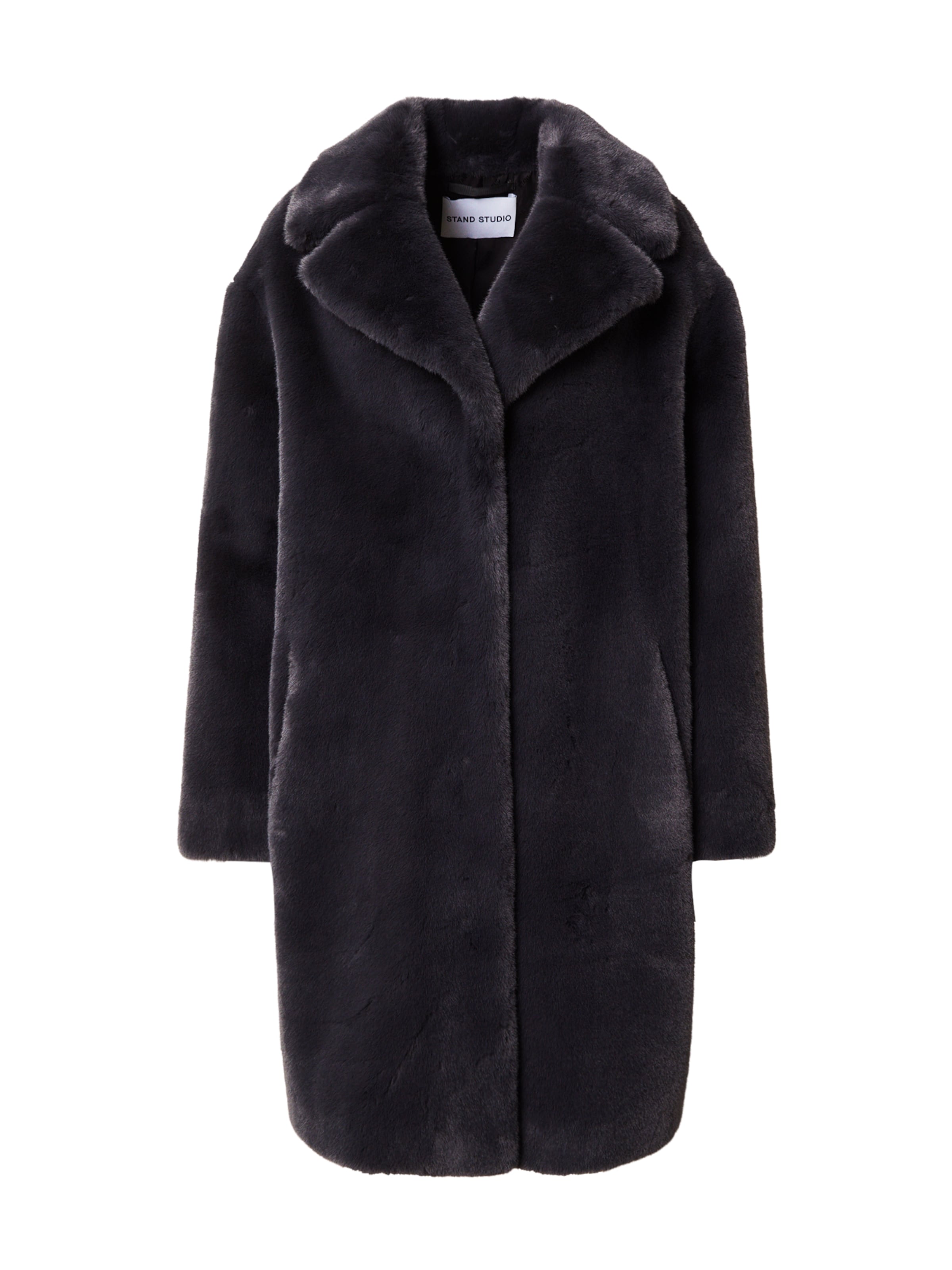 STAND STUDIO Zimski plašč | siva barva: sprednja stran