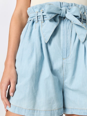 Frogbox Loose fit Pleated Jeans in Blue