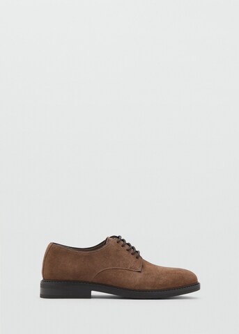 MANGO MAN Lace-Up Boots in Brown