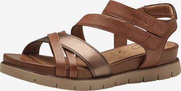 TAMARIS Sandals in Brown: front