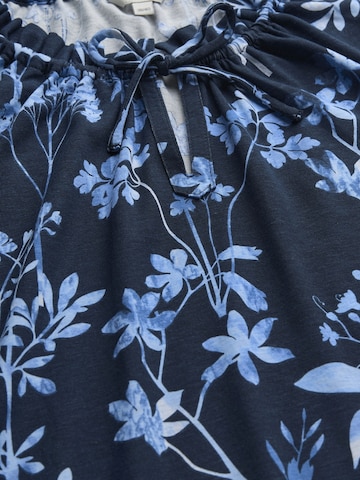 Cellbes of Sweden Gemustertes Jersey-Top mit Rüschenkante in Blau