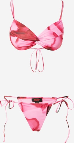 Misspap T-skjorte-BH Bikini i rosa: forside