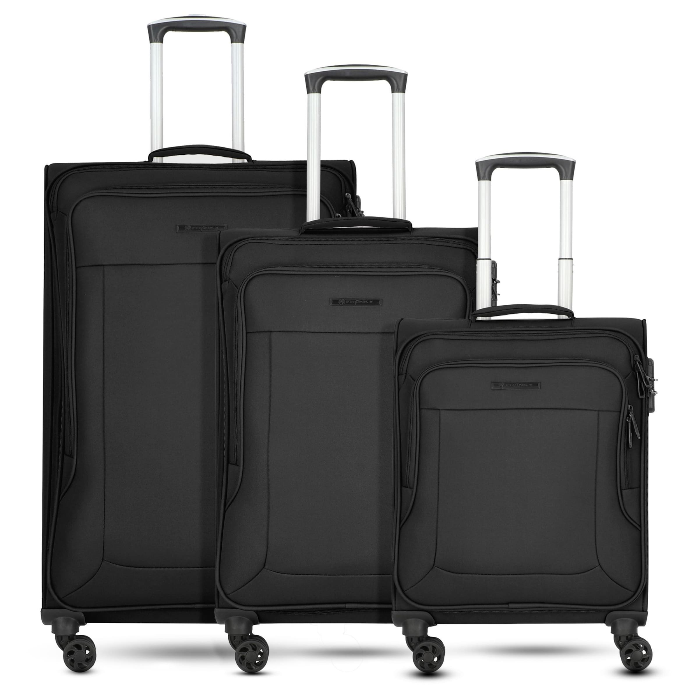 Franky Suitcase set 'Melbourne 3.0' in Black: front