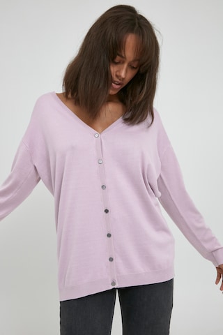 PULZ Jeans Knit Cardigan 'PZSARA' in Purple: front