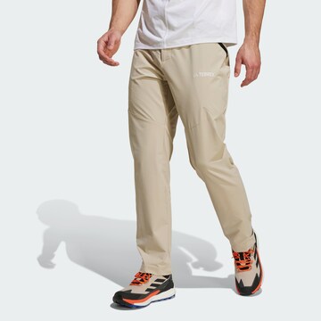 ADIDAS TERREX Regular Outdoor trousers 'Xperior' in Beige: front