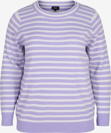 Zizzi Sweater 'ELLIE' in Purple: front