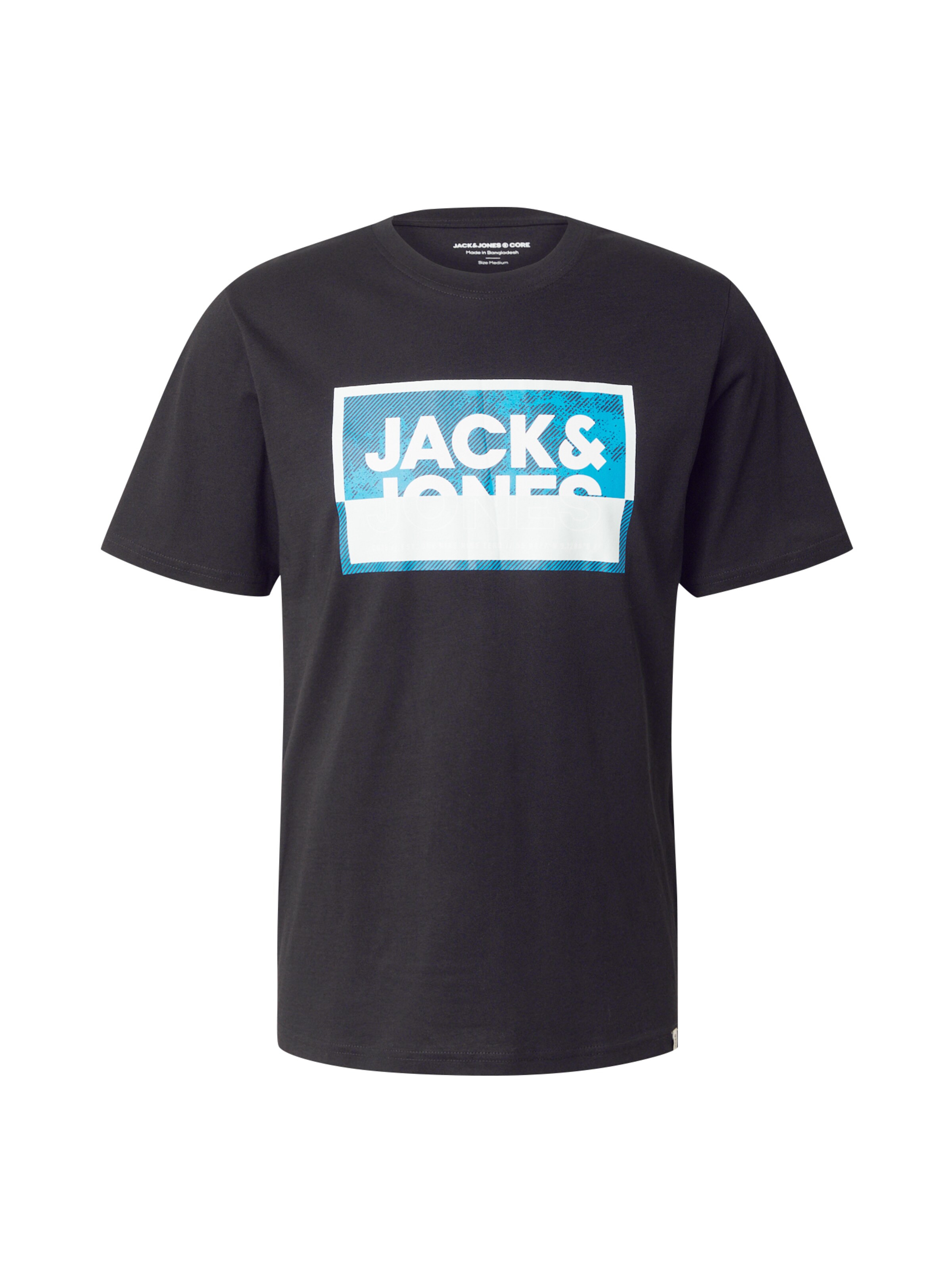 JACK & JONES - Camiseta en negro: frente