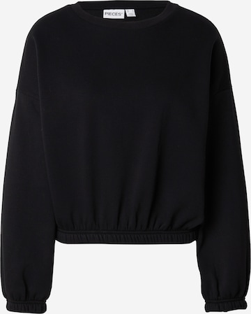 Sweat-shirt 'PCROBBLE' PIECES en noir : devant