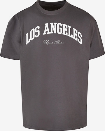 Maglietta 'L.A. College' di MT Upscale in grigio: frontale