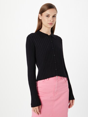 Monki Knit cardigan in Black: front