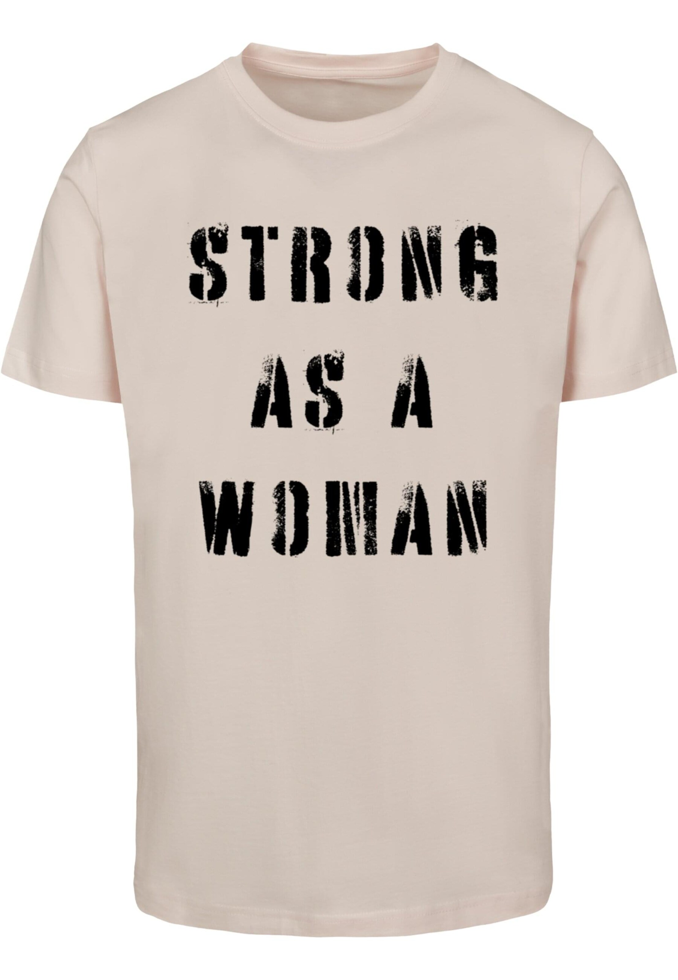 T-Shirt 'WD - Strong As A Woman' Merchcode en rose : devant