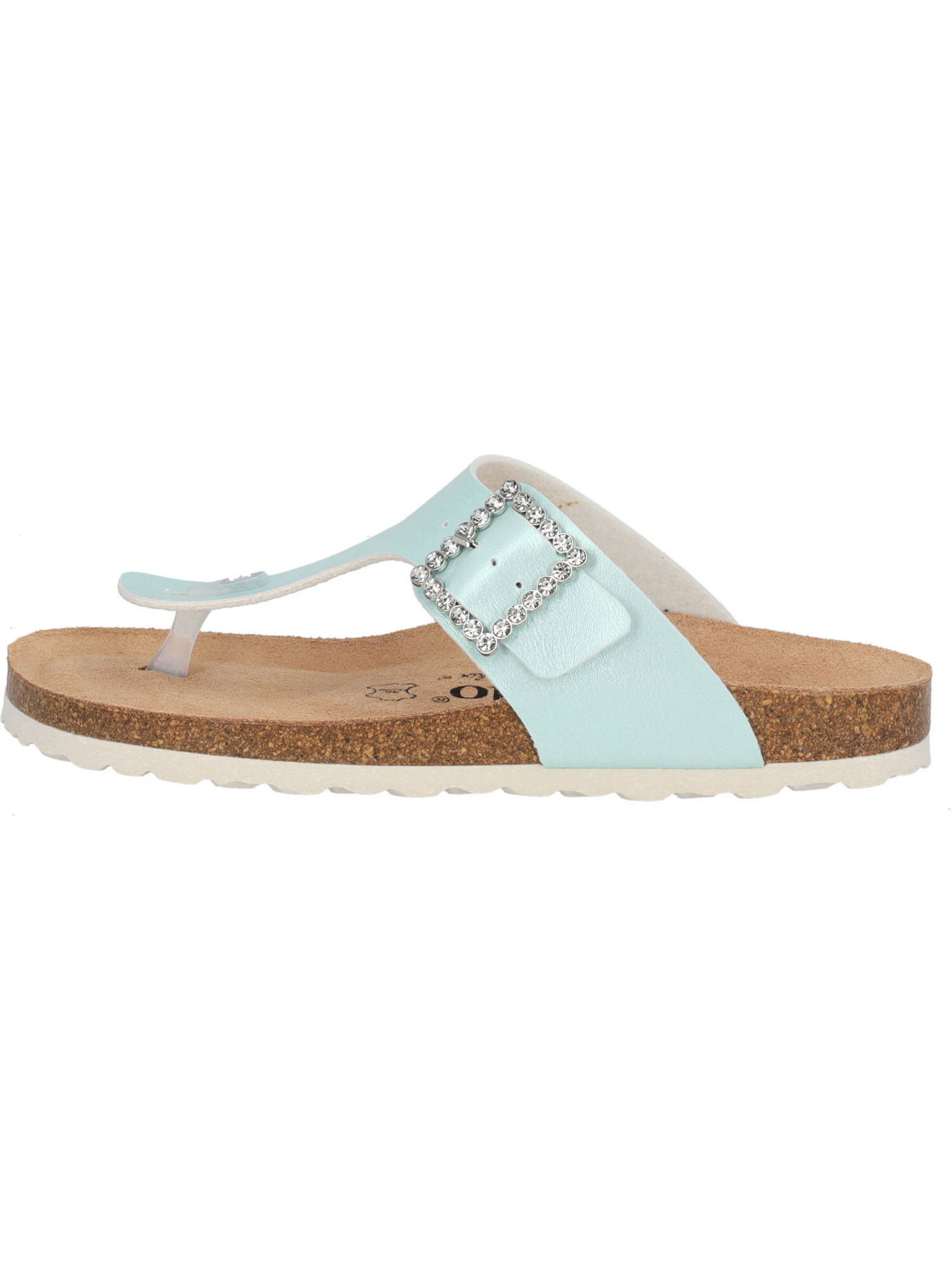 Palado by Sila Sahin T-bar sandals 'Kos SQ' in Green: front