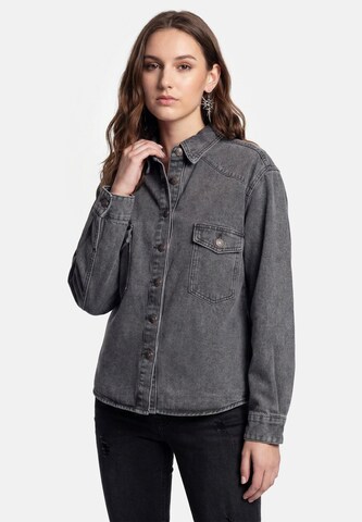 myMo ROCKS Bluse in Schwarz: Vorderseite