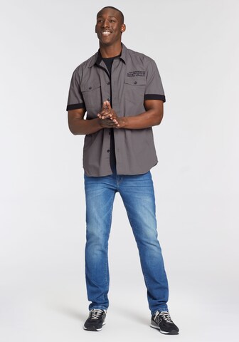 Man's World Comfort Fit Hemd in Grau