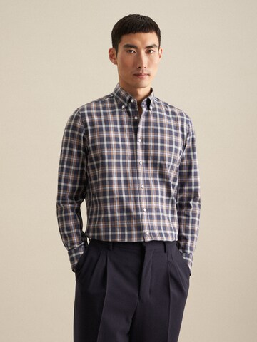 Coupe slim Chemise SEIDENSTICKER en bleu : devant
