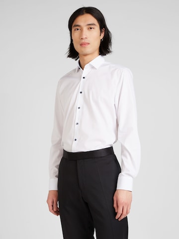 OLYMP Slim fit Button Up Shirt in White: front