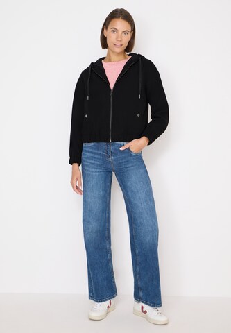 CECIL Zip-Up Hoodie in Black