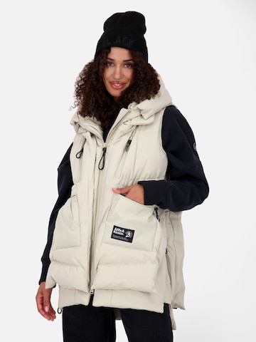 Alife and Kickin Bodywarmer 'Racha' in Beige: voorkant