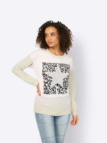 T-shirt heine en beige : devant