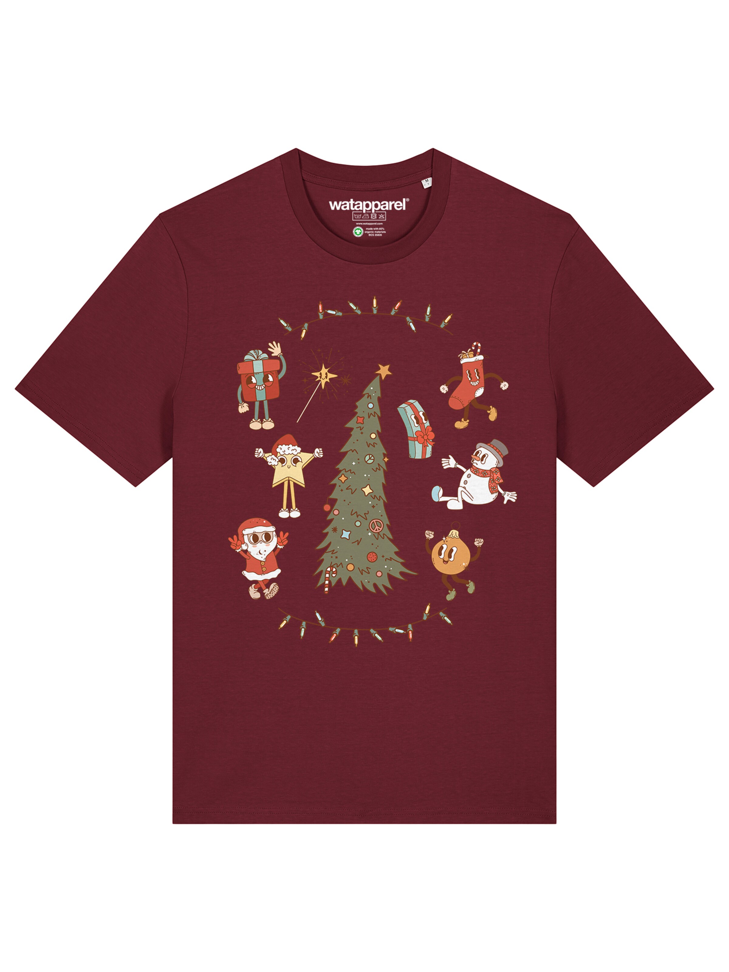 Watapparel Shirt 'Christmas 2024' in Red: front