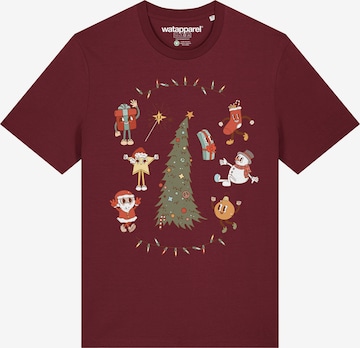 Watapparel T-Shirt 'Christmas 2024' (GOTS) in Rot: Vorderseite