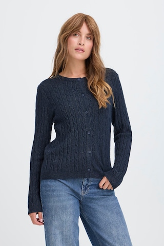 Pulz Strickjacke 'STEFFI' in Blau: Vorderseite