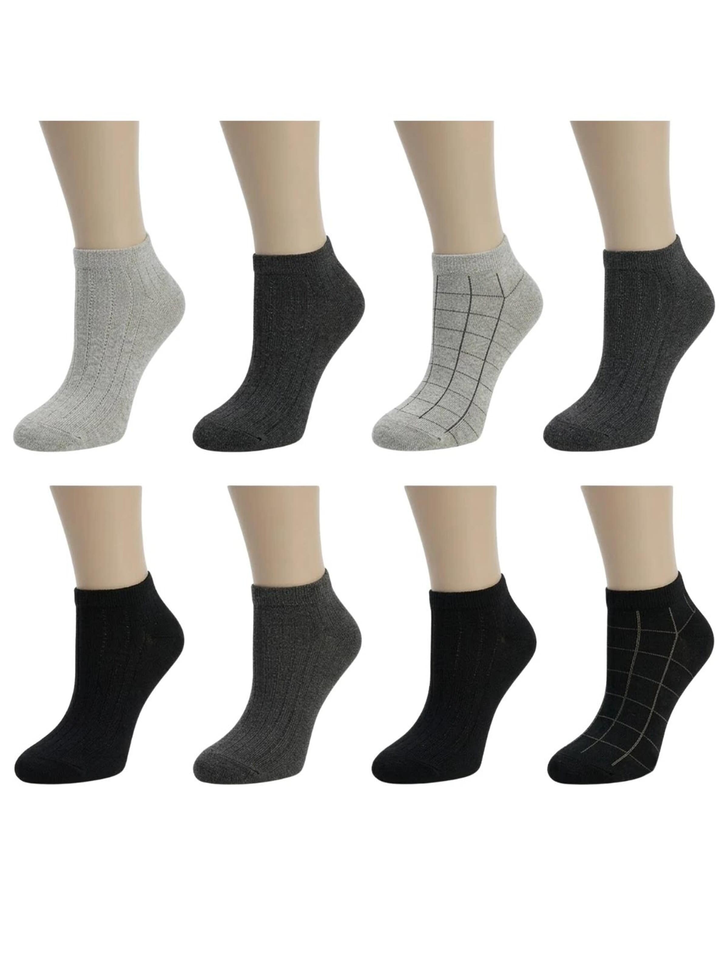 El Sueno Sokken 'Mens Cotton Sneaker Socks 8 Pack' in Gemengde kleuren