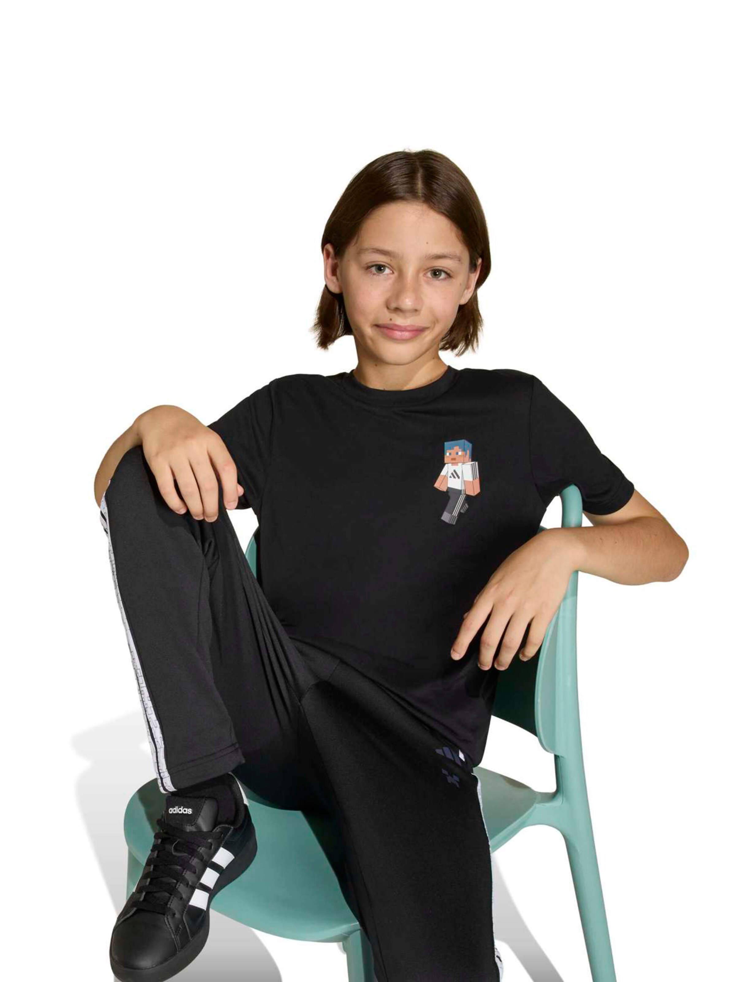T-Shirt fonctionnel 'Minecraft' ADIDAS SPORTSWEAR en noir