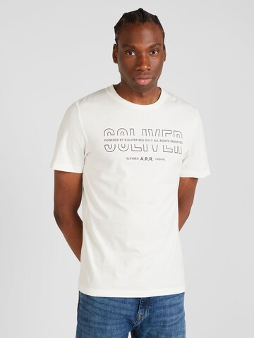 T-Shirt s.Oliver en blanc : devant