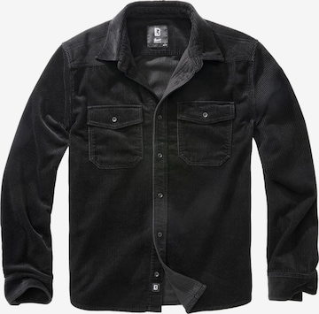 Brandit Regular fit Button Up Shirt in Black: front