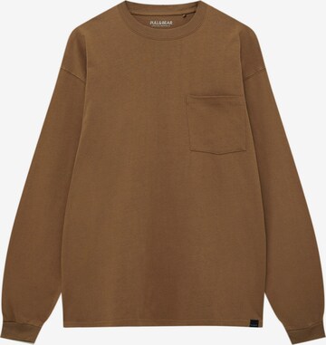 Pull&Bear Shirt in Bruin: voorkant