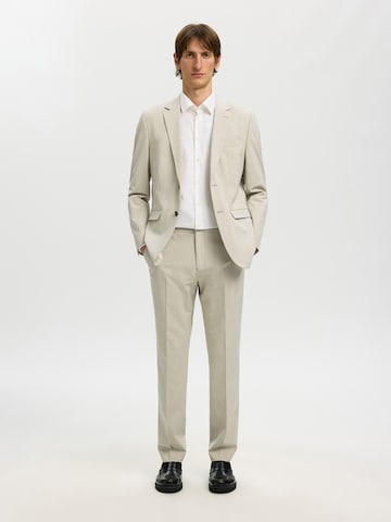 SELECTED - Slimfit Pantalón de pinzas 'SLHLIAM' en beige